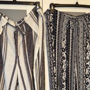 Style & Co. Black and White Wide-Leg Pants Duo